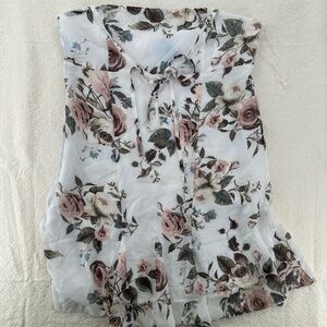 Vintage-Inspired Floral Halter Romantic Dress